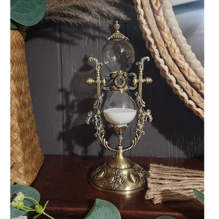 HEDU中古风摆件30分钟沙漏计时器办公室桌家居餐厅装饰品复古摆件