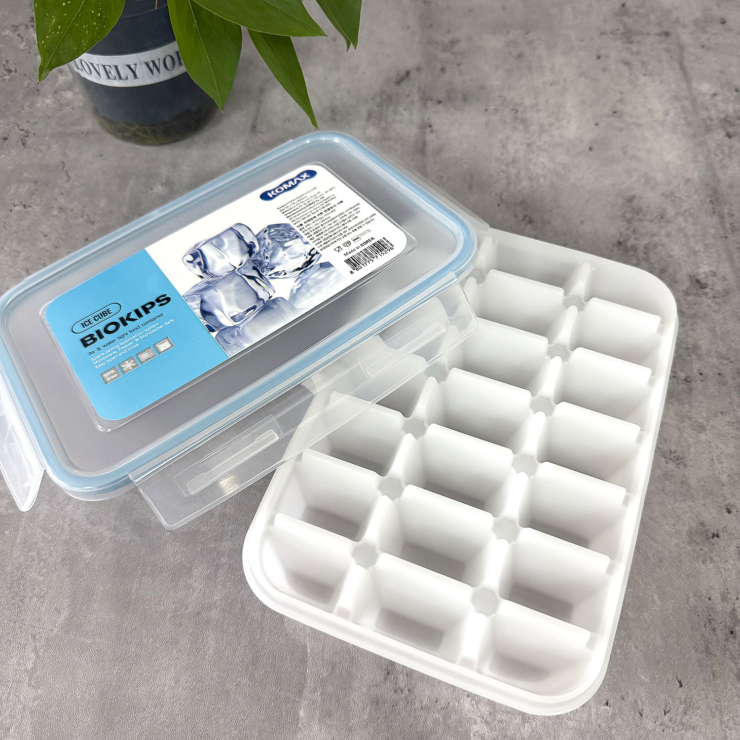 韩国KOMAX辅食保存盒锥形制冰格密封盖子保鲜盒冰格食品21格