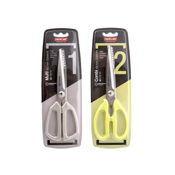 韩国进口NEOFLAM厨房剪刀锯齿蔬菜剪刀料理工具多用途厨房剪刀