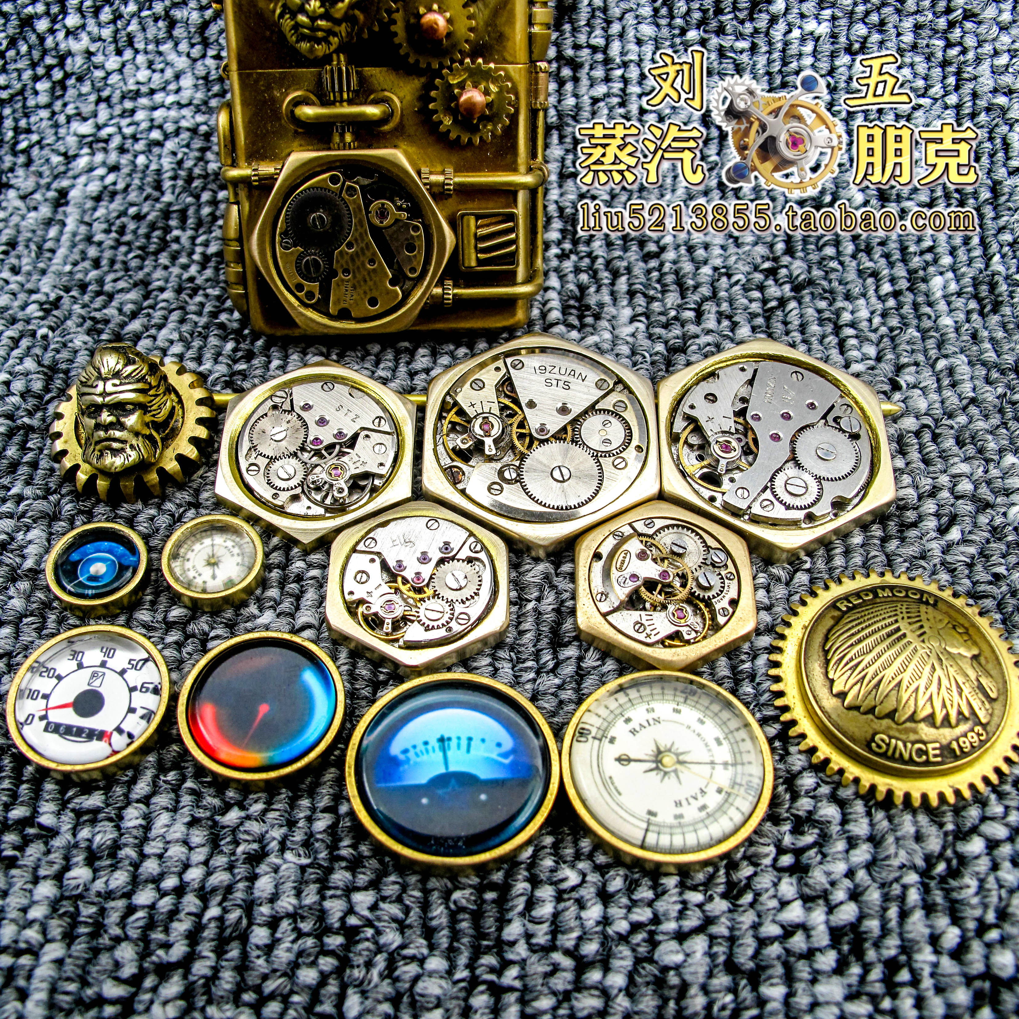 压力表造型贴章手工齿轮