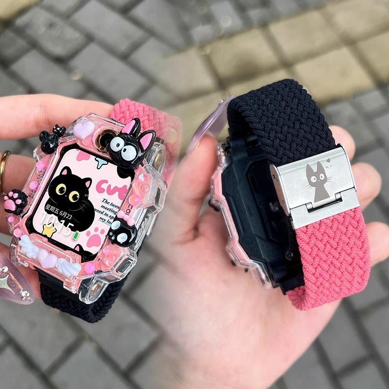 适用小天才W2028AC电话手表Z8A表带ZA柔软Z7S保护套壳Z6A编织腕带