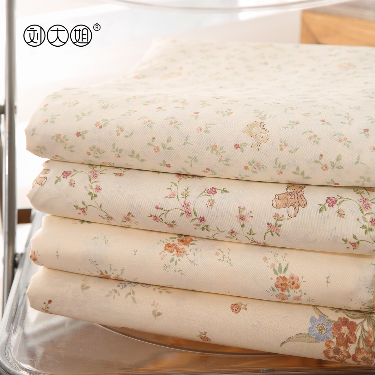 纯棉碎花床单被套全棉双人床笠单人学生三件套双人四件套同款被子