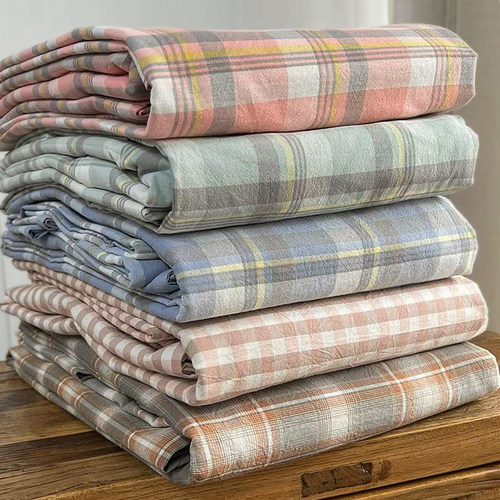 纯棉水洗棉床单单件单双人