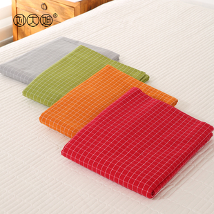 只为腾地赔钱出！精梳棉老粗布床单枕套三件套加厚四季纯棉大床单