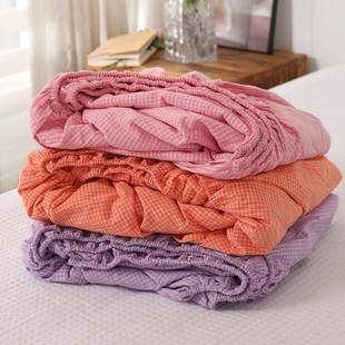 原棉老粗布床笠加厚床垫保护套纯棉席梦思床罩全包床单套防尘床套