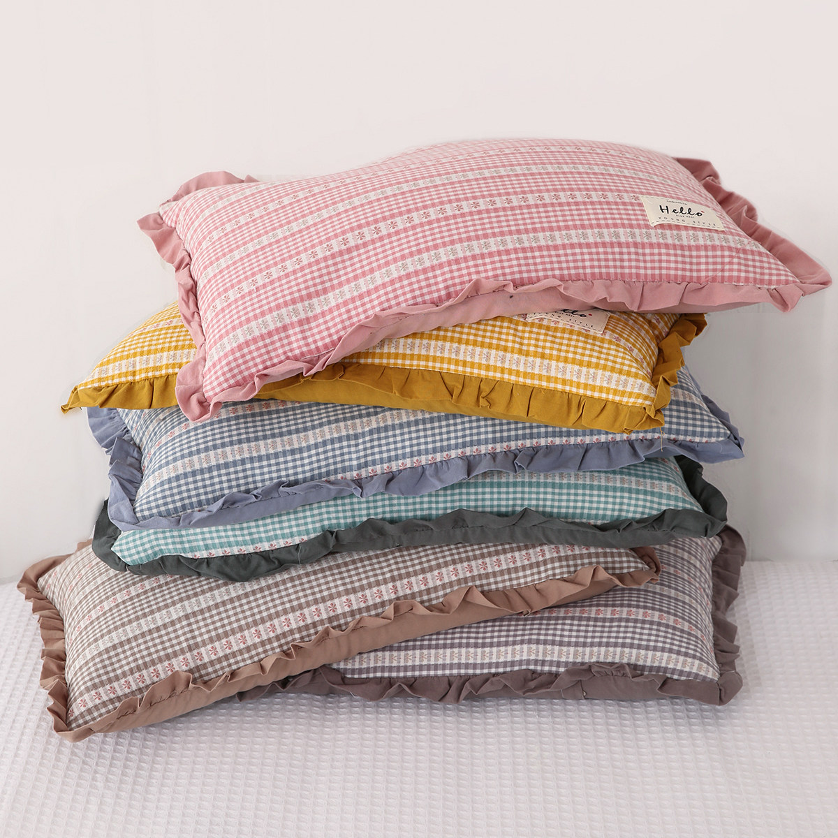 荞麦壳养生枕木耳花边纯棉颈椎枕缓解疲劳学生枕头颈椎枕芯护颈,床上用品,枕头/枕芯,淘宝优惠券,粉丝福利购,淘宝优惠卷