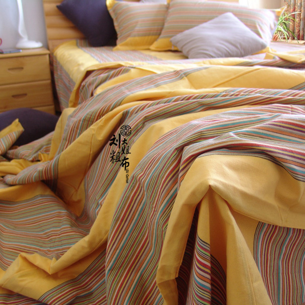 刘大姐典雅纯棉老粗布疯狂套件