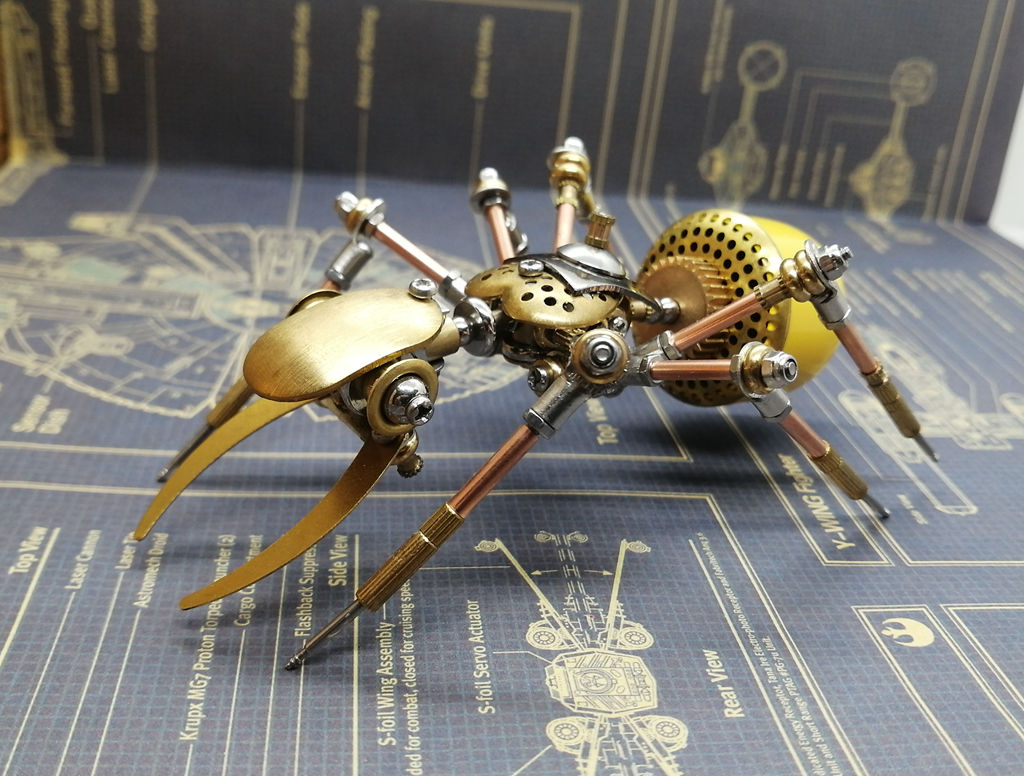 机械昆虫diy金属拼装模型蚂蚁3d立体拼图创意成人手工制作礼物
