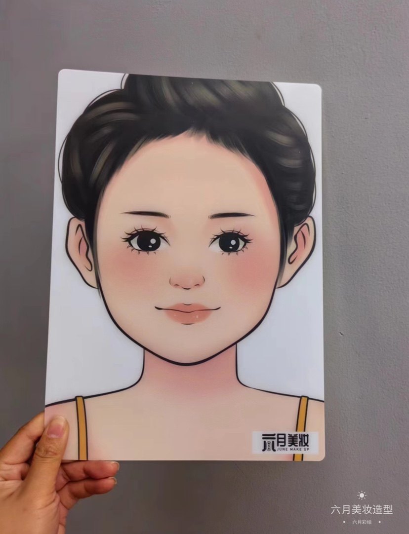 儿童面部彩绘练习版人脸彩绘练习板反复使用可清洗舞台妆彩绘练习