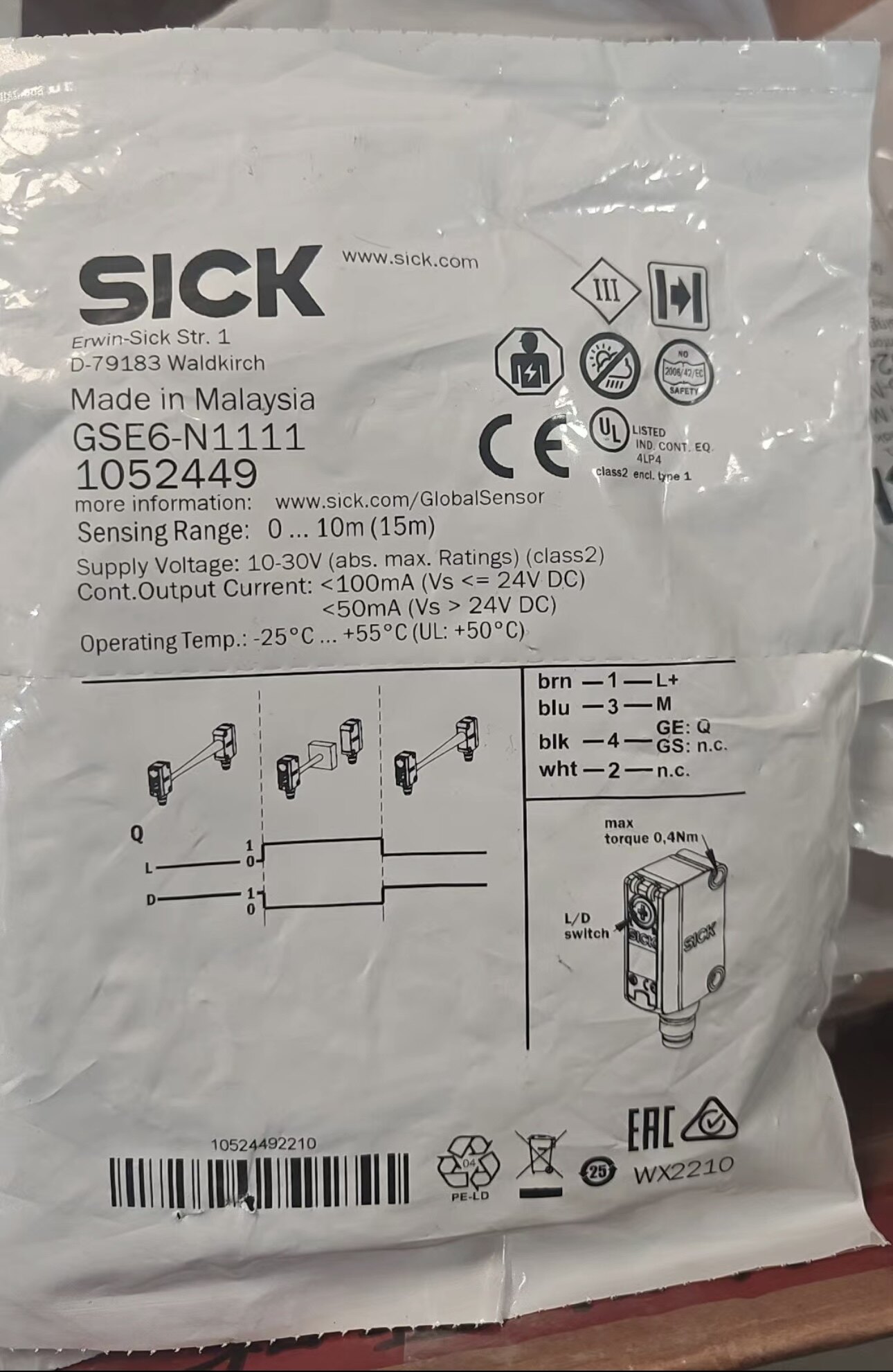 GSE6-N1111 西克传感器  全新原装