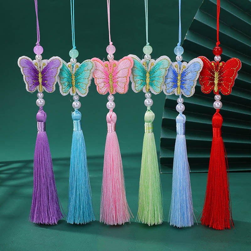 金丝刺绣蝴蝶流苏 古风淡雅渐变挂穗国风挂件汉服配饰高档礼品穗,纺织面料/辅料/配套,流苏/穗,淘宝优惠券,粉丝福利购,淘宝优惠卷