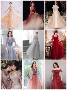 出租主持人年会晚会演出服舞台晚礼服2024新款气质高端武汉成人礼