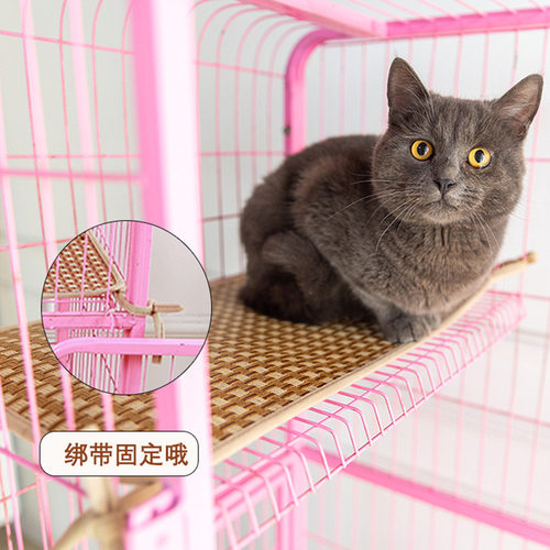 夏季凉席宠物垫猫咪垫狗垫子夏天猫笼绑带固定平台垫兔子窝睡垫