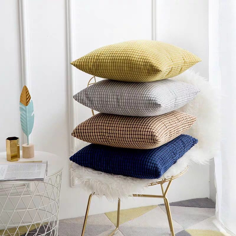 北欧抱枕靠垫办公室椅子靠背卧室座椅靠枕床头汽车枕套现代简约