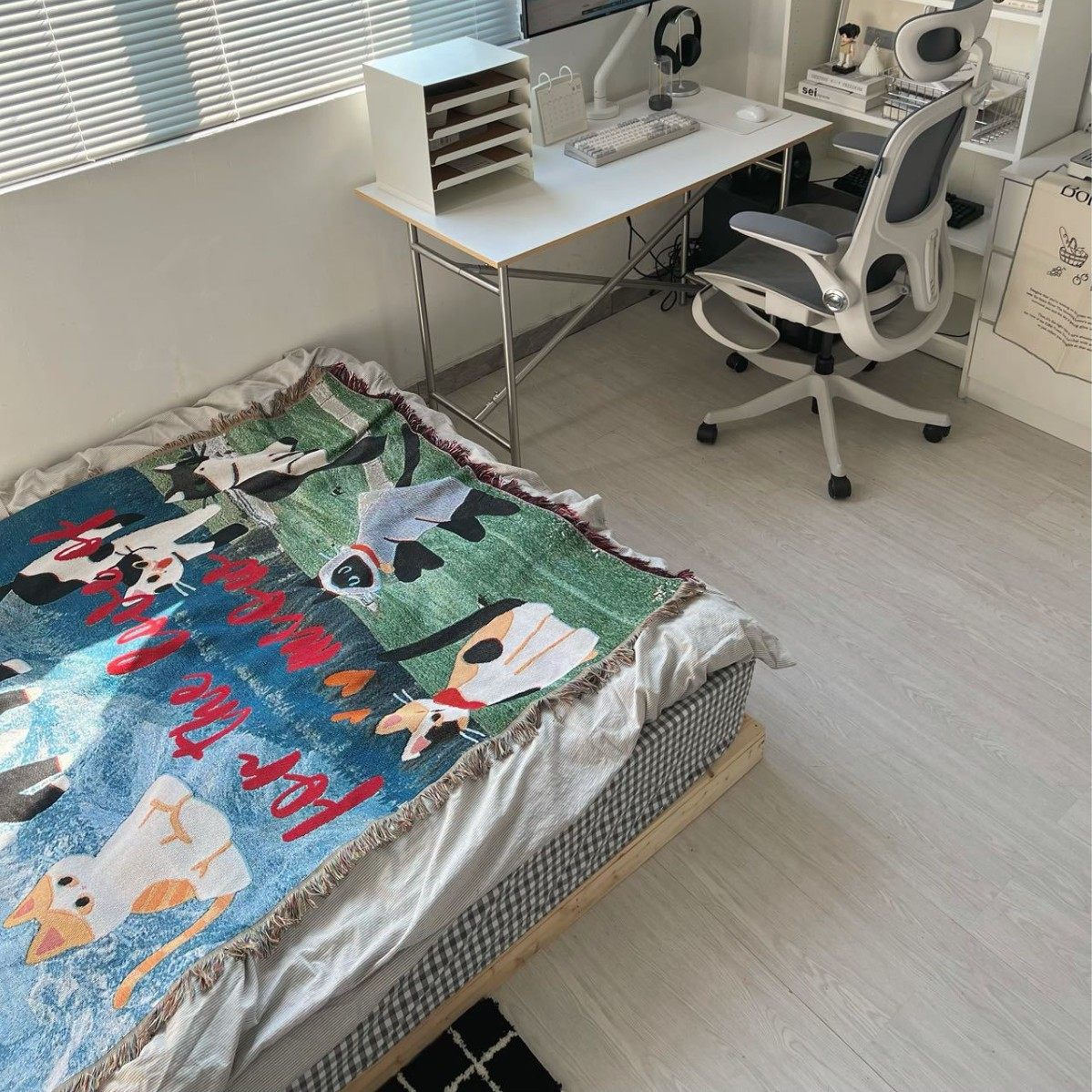 for the love of meow 小清新韩国ins博主装饰挂毯小户型布置猫咪