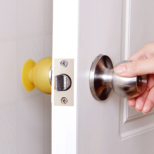 球形锁套圆形门把手套硅胶吸盘垫卫生间门吸房间门锁防撞保护套家