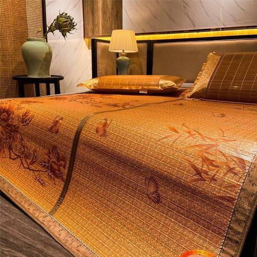 竹席凉席可折叠1.8m床单双人学生宿舍席子0.9m家用1.5米床空调席