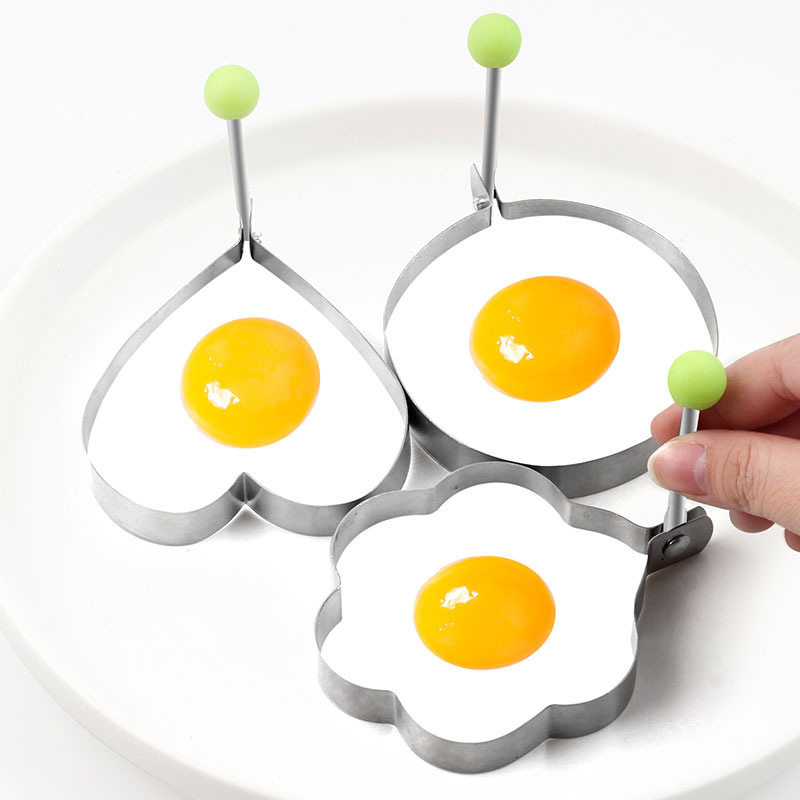 爱心煎蛋模具不锈钢加厚荷包蛋煎饼器创意煎鸡蛋模型家用煎蛋圈器
