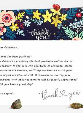 亚马逊索评卡英文售后卡片定制印刷感谢卡蛋壳纸高级感手写保修卡