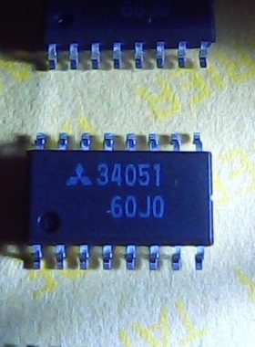 全新 34051 M5M34051贴片中体SOP-16脚 RS-422A收发器IC 即发