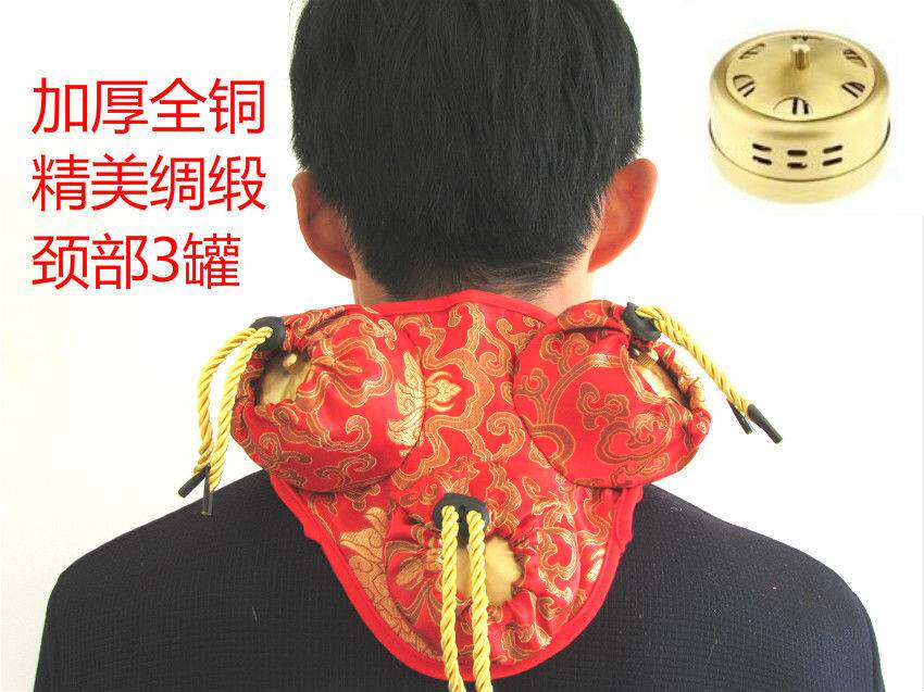 全铜三联艾灸布套艾灸盒随身灸家用温灸器膝盖膝盖艾灸衣多功能