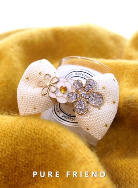 PUREFRIEND百花简约时尚闪亮百搭发圈皮筋发饰气质蝴蝶结头绳饰品