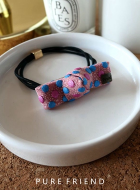 PUREFRIEND彩色波点高档可爱马尾丸子头少女发圈皮筋发饰发绳头绳