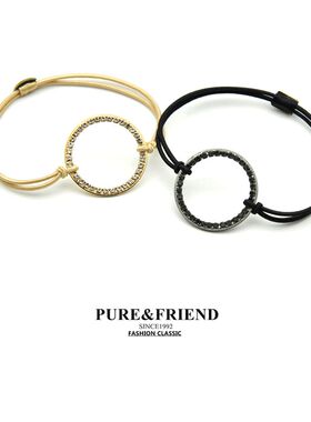满58包邮】PureFriend正品圆圈欧环热卖百搭马尾发圈皮筋头饰发绳