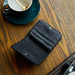 钱包短款手工多功能驾驶证零钱包一体送礼有面男士潮牌羊皮钱夹子