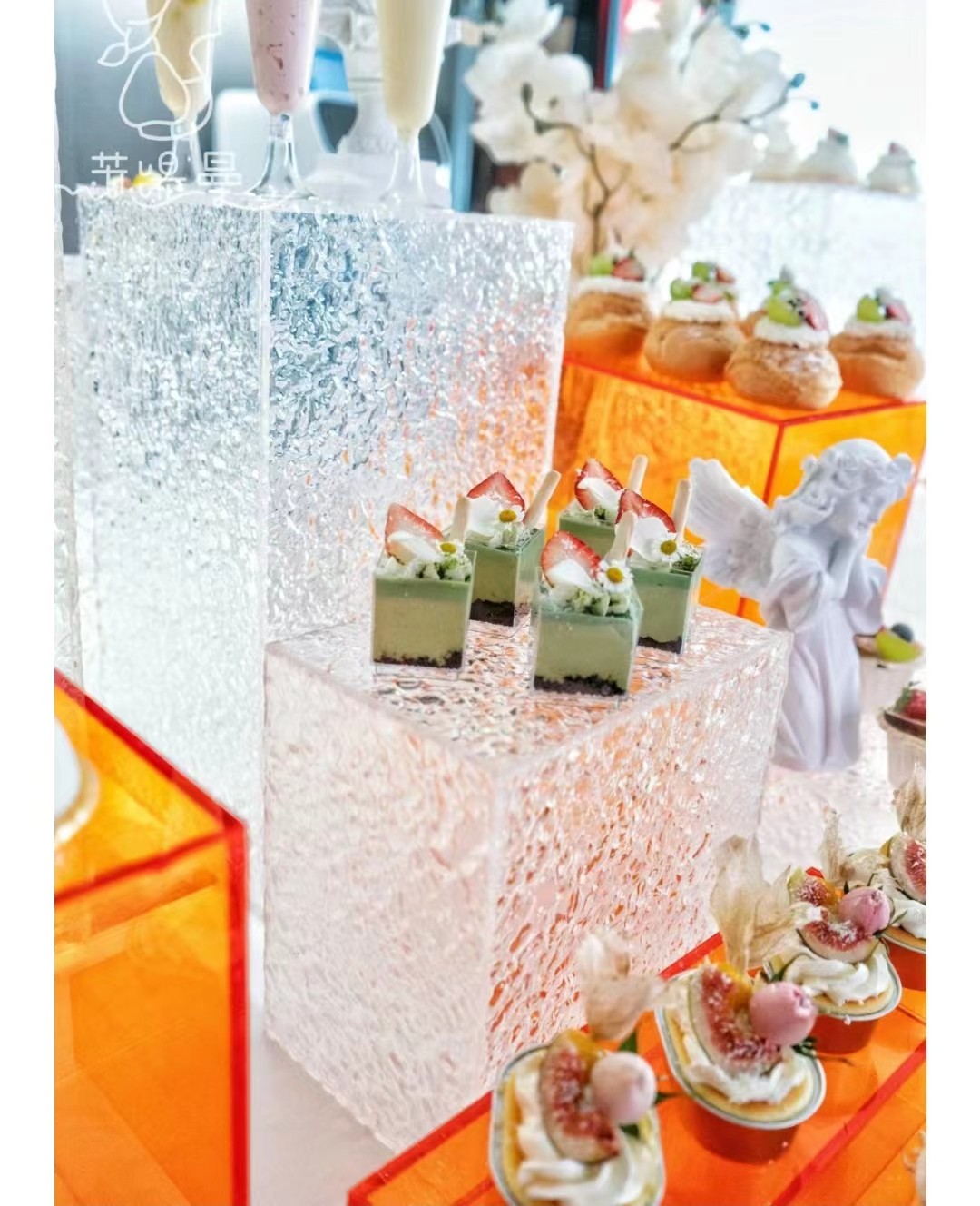 亚克力浅蓝色甜品台森系橙色商业茶歇克莱因蓝婚礼活动摆台点心架,节庆用品/礼品,甜品台装饰,淘宝优惠券,粉丝福利购,淘宝优惠卷