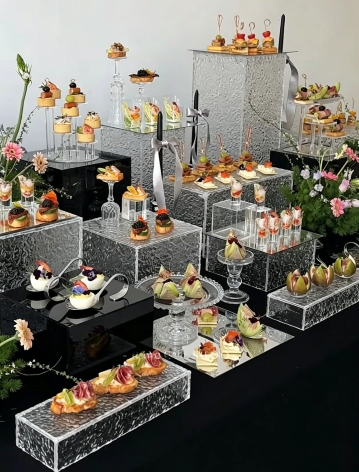 亚克力甜品台展示架自助餐茶歇摆台摆件婚礼野餐宴会冷餐台