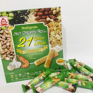 【山姆代购零食】北田综合谷物坚果香脆卷蒜香虾蛋黄口味膨化食品