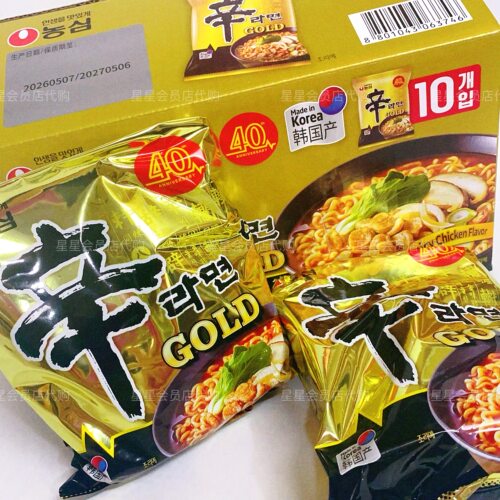 【山姆代购零食】 韩国进口农心辛拉面GOLD（香辣鸡肉味）125g