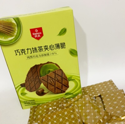 【麦德龙代购零食】巧克力抹茶夹心薄脆 休闲零食 独立包装