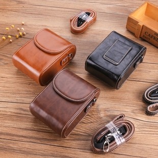 适用索尼ZV1m2 RX100M7黑卡皮套佳能g15G5X2G7X松下LX10GR3相机包