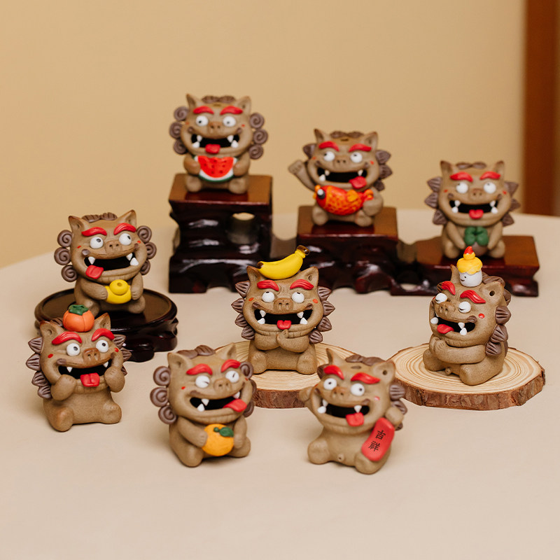 围炉集物莫生气貔貅摆件治愈解压情绪小礼物工位装饰桌面陶瓷茶宠,家居饰品,桌面摆件,淘宝优惠券,粉丝福利购,淘宝优惠卷