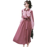 22年秋季现货自制款拼接色连衣裙浙宝126-9989-P115-K168，女装连衣裙，乔安迪