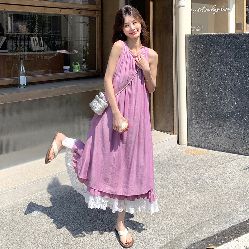 夏季连衣裙夏季重工玫瑰吊带长裙气质设计感外穿显瘦气质夏季少女，女装连衣裙，乔安迪