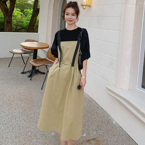 2022现货主推套装泡泡袖背带裙连衣裙Q9932-P105-K158单裙P80K138,女装连衣裙,乔安迪