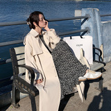 高级感超好看米白色风衣外套女春秋中长款2025年新款流行英伦大衣，女装风衣，乔安迪