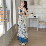 新品，现货5876-P145K218波西米亚镂空长款+背心裙两件套，女装连衣裙，乔安迪