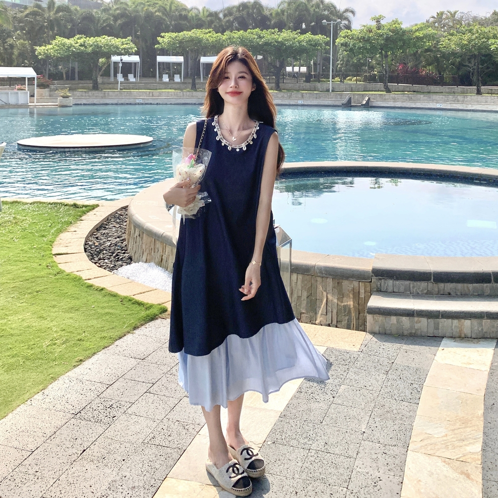 新品，现货5897-P135-K208度假风连衣裙（送腰带），女装连衣裙，乔安迪