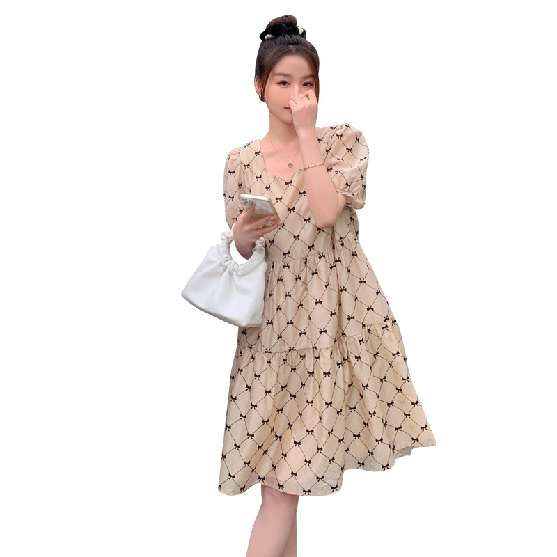 温柔风蝴蝶结露背连衣裙女夏2022年新款甜美茶歇法式初恋仙女裙子,女装连衣裙,乔安迪