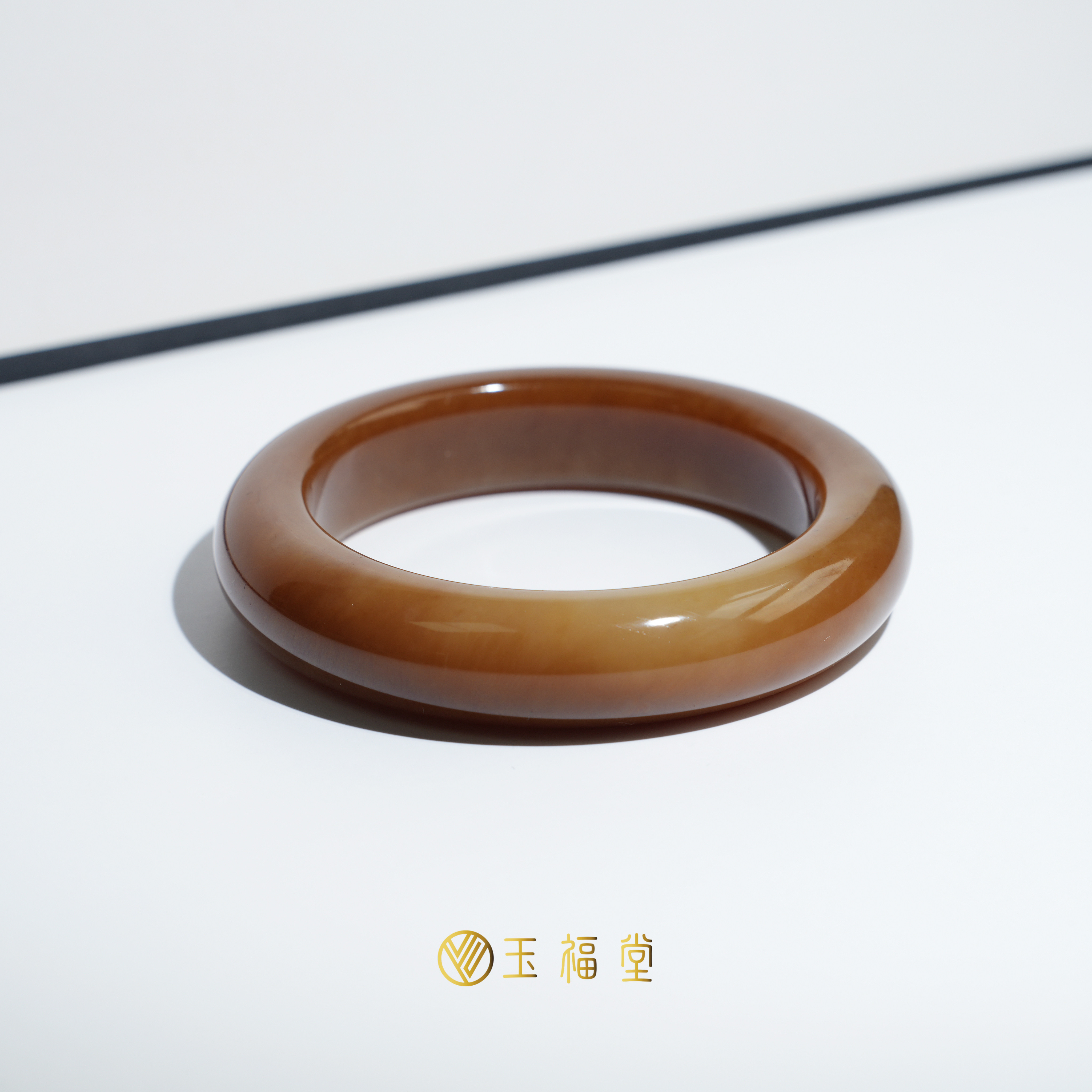 玉福堂 | 新疆和田玉手镯 | 且末料满糖玉镯 | 平安镯56mm