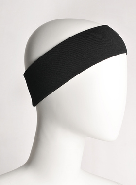 GLEE RAINBOW 黑色针织弹力宽边发带