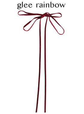 GLEE丝绒超长飘带项链