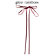 2021SS GLEE RAINBOW 酒红丝绒超长飘带项链