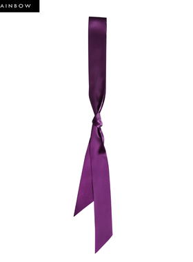 Glee rainbow神秘感贵族紫斜角窄版 真丝丝巾长条桑蚕丝细丝巾