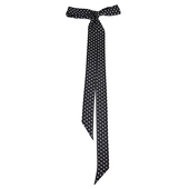 Glee rainbow黑白透视真丝乔其纱时髦小波点真丝丝巾