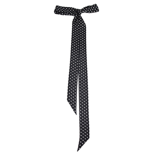 Glee rainbow黑白透视真丝乔其纱时髦小波点真丝丝巾